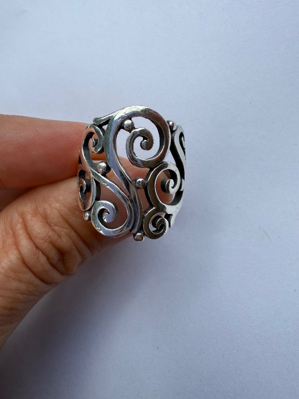 James Avery Retired Open Sorento Sterling Silver Statement Ring *Size 6.5*